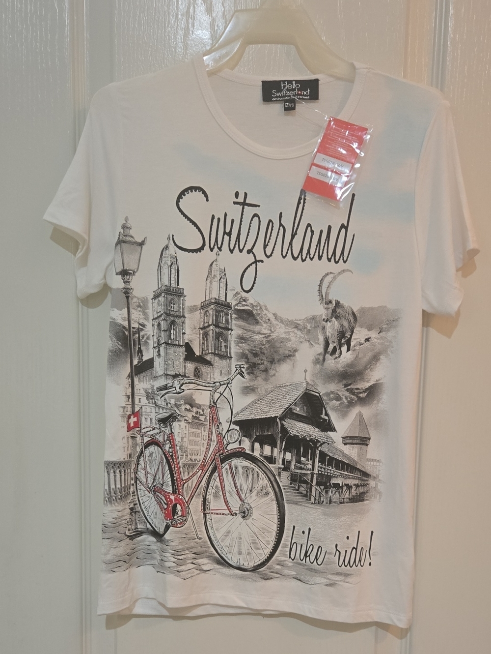 Switzerland Souvenir T-shirt By Hello Switzerland Girls Size 12